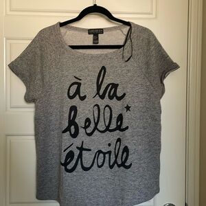 Forever 21 Plus “a la belle etoile” Short-sleeve Shirt- Gray
